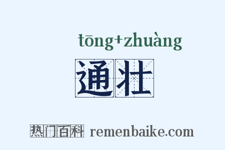 通壮是什么意思的图片